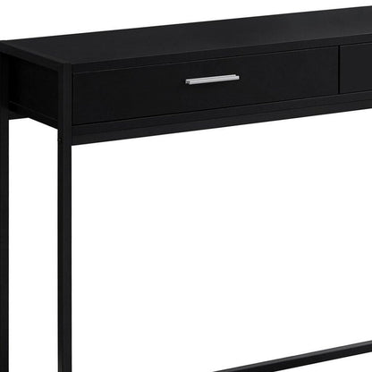 48" Taupe And Black Frame Console Table