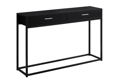 48" Taupe And Black Frame Console Table