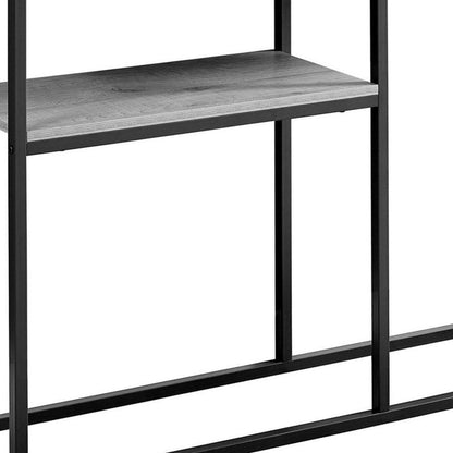 42" Gray And Black Frame Console Table With Storage