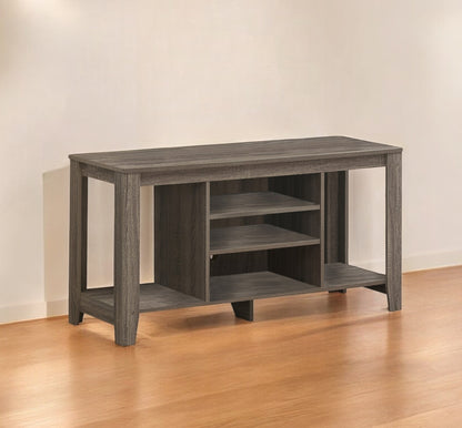 17" Deep Taupe Open Shelving TV Stand