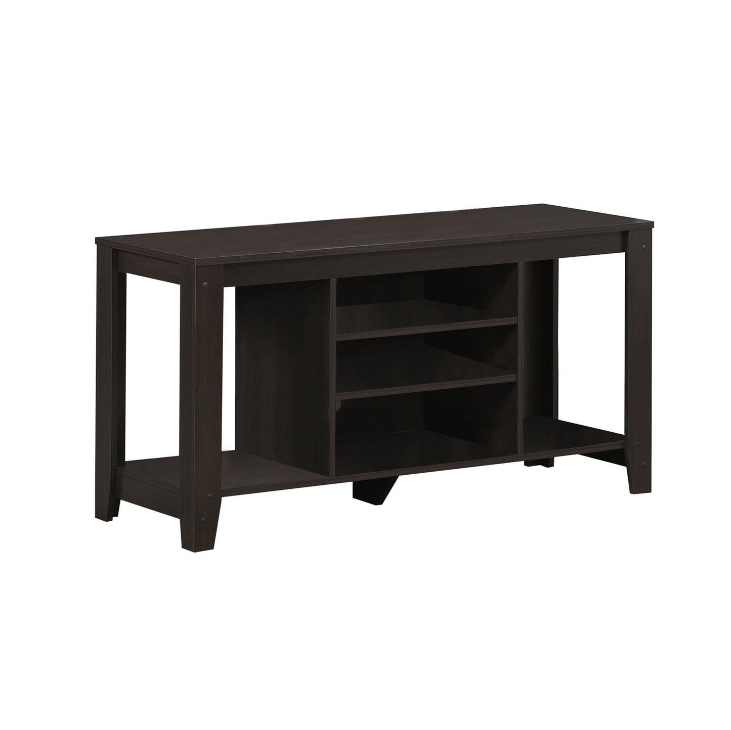 17" Deep Taupe Open Shelving TV Stand