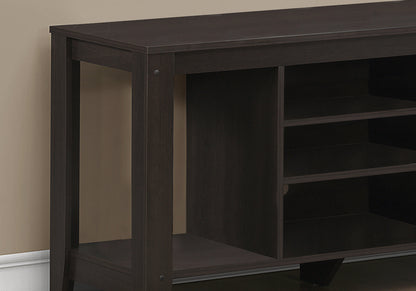 17" Deep Taupe Open Shelving TV Stand