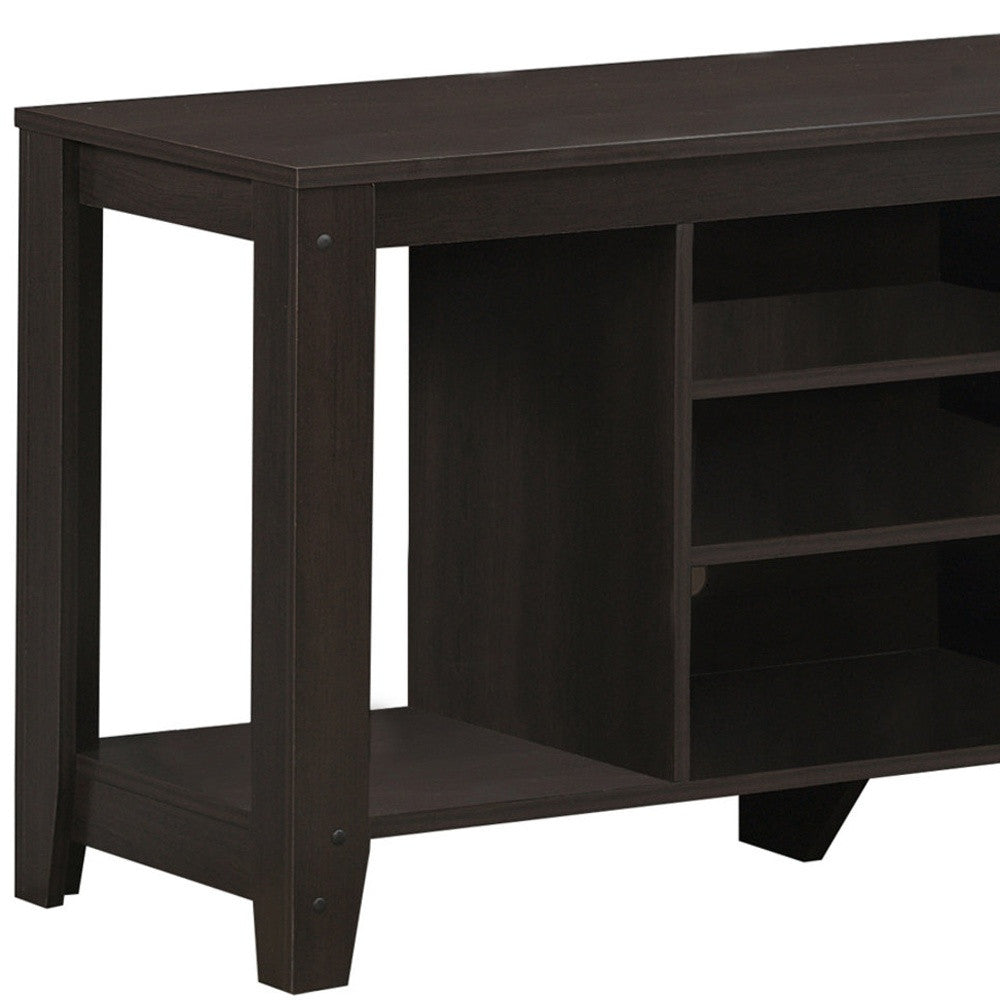 17" Deep Taupe Open Shelving TV Stand