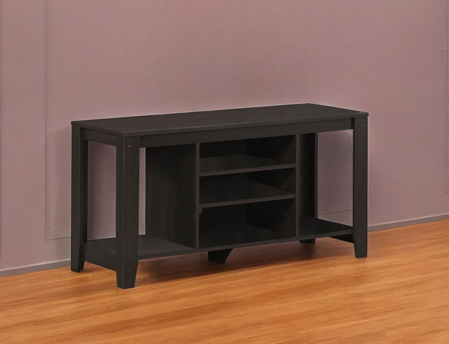 17" Deep Taupe Open Shelving TV Stand