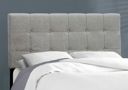 Beige Full Tufted Upholstered Bed Frame