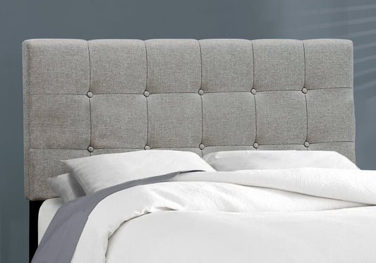 Beige Full Tufted Upholstered Bed Frame
