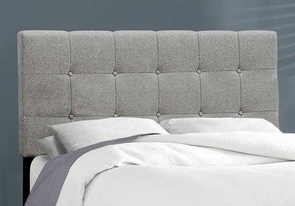 Beige Full Tufted Upholstered Bed Frame