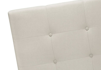 Beige Queen Upholstered Bed Frame
