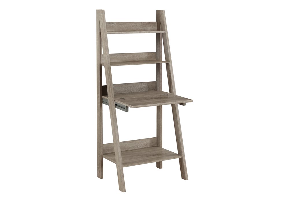 26" Taupe Wood Ladder Desk