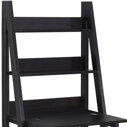 26" Taupe Wood Ladder Desk