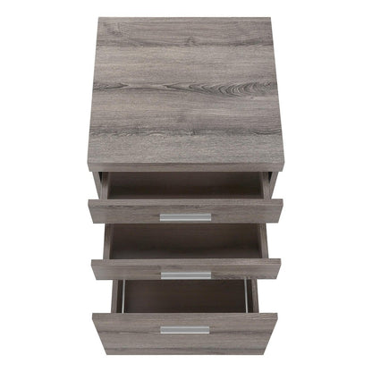 25" Gray Particle Board Filing Cabinet With Drawers