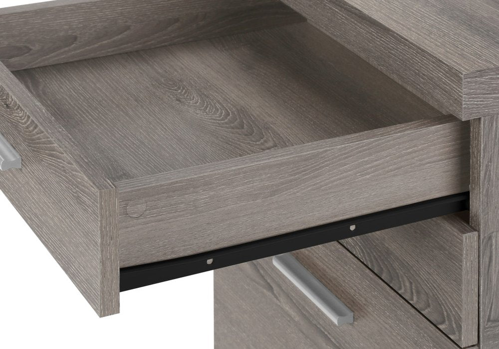 25" Gray Particle Board Filing Cabinet With Drawers