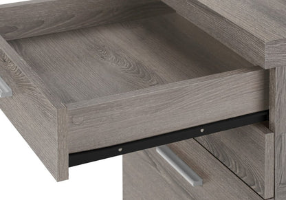 25" Gray Particle Board Filing Cabinet With Drawers