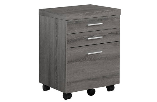 25" Gray Particle Board Filing Cabinet With Drawers
