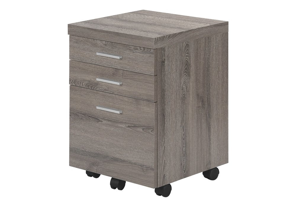 25" Gray Particle Board Filing Cabinet With Drawers