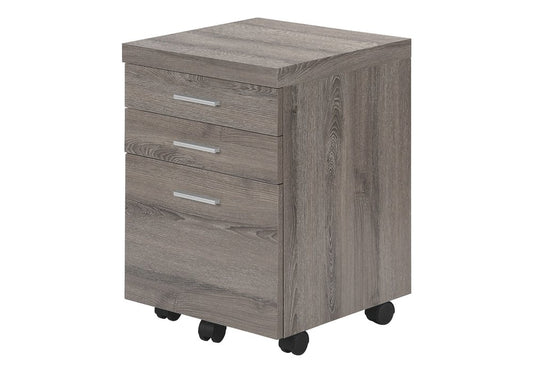25" Gray Particle Board Filing Cabinet With Drawers