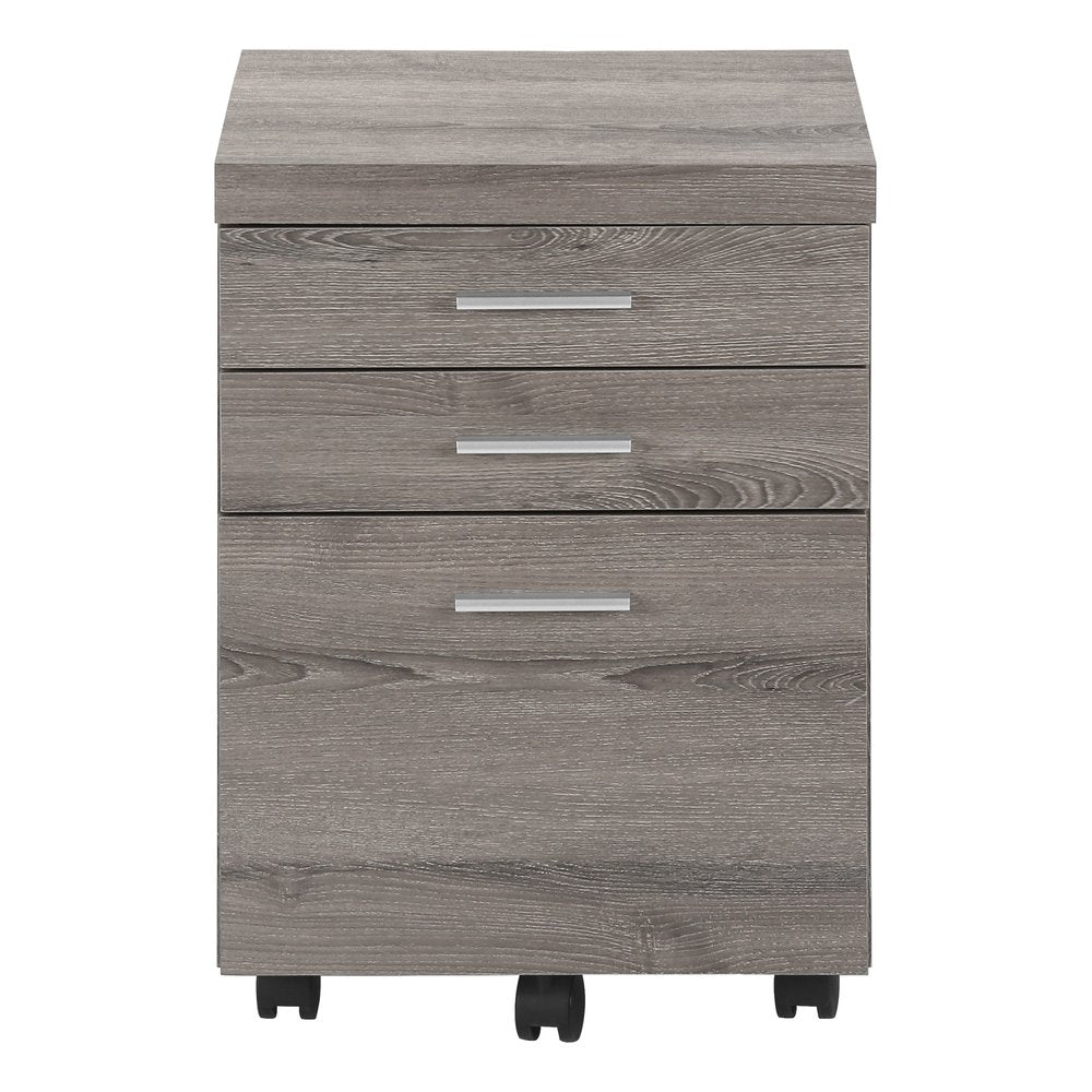 25" Gray Particle Board Filing Cabinet With Drawers