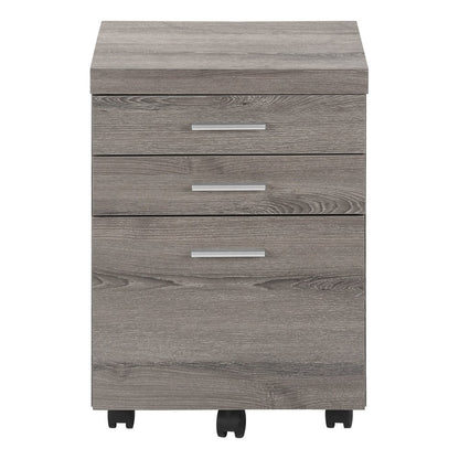 25" Gray Particle Board Filing Cabinet With Drawers
