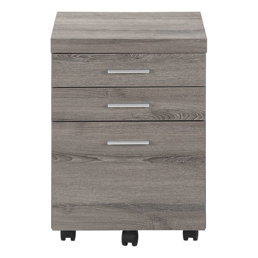 25" White And Gray Particle Board and Wood Filing Cabinet With Drawers