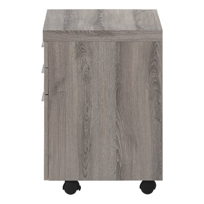 25" Gray Particle Board Filing Cabinet With Drawers