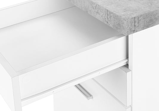 25" Gray Particle Board Filing Cabinet With Drawers
