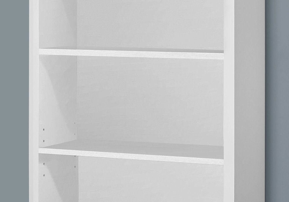 48" Black And Gray Distressed Wood Adjustable Four Tier Bookcase