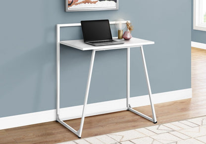 18" White and Gray Computer Desk