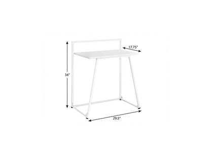 30" White and Gray Computer Desk