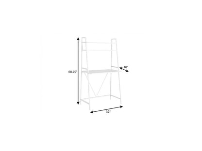 32" White Computer Desk