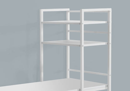 19" Dark Brown and Silver Computer Desk