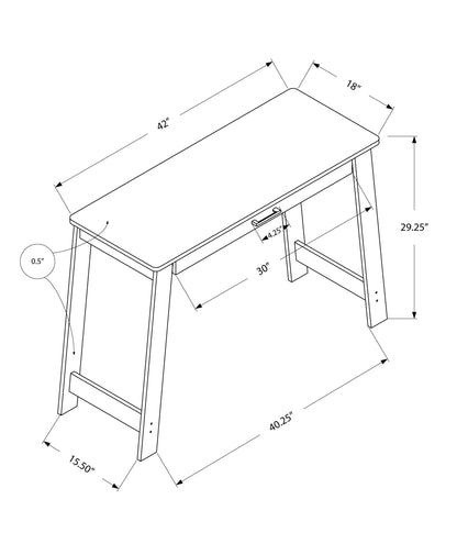 18" Taupe Computer Desk