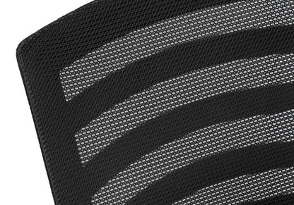 Black Polyester Seat Swivel Adjustable Task Chair Mesh Back Plastic Frame