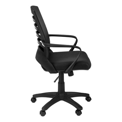 Black Adjustable Height Swivel Rolling Office Chair