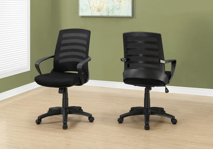 Black Adjustable Height Swivel Rolling Office Chair