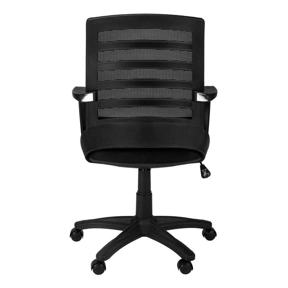 Black Adjustable Height Swivel Rolling Office Chair