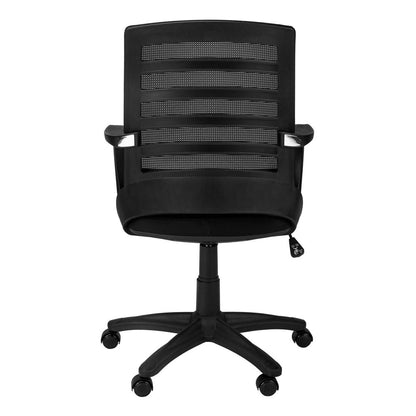 Black Adjustable Height Swivel Rolling Office Chair