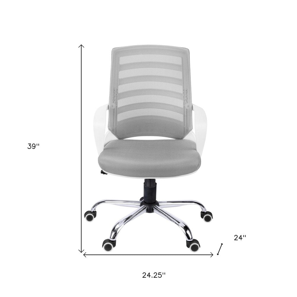 Black Adjustable Height Swivel Rolling Office Chair