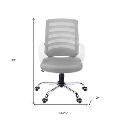 Black Adjustable Height Swivel Rolling Office Chair