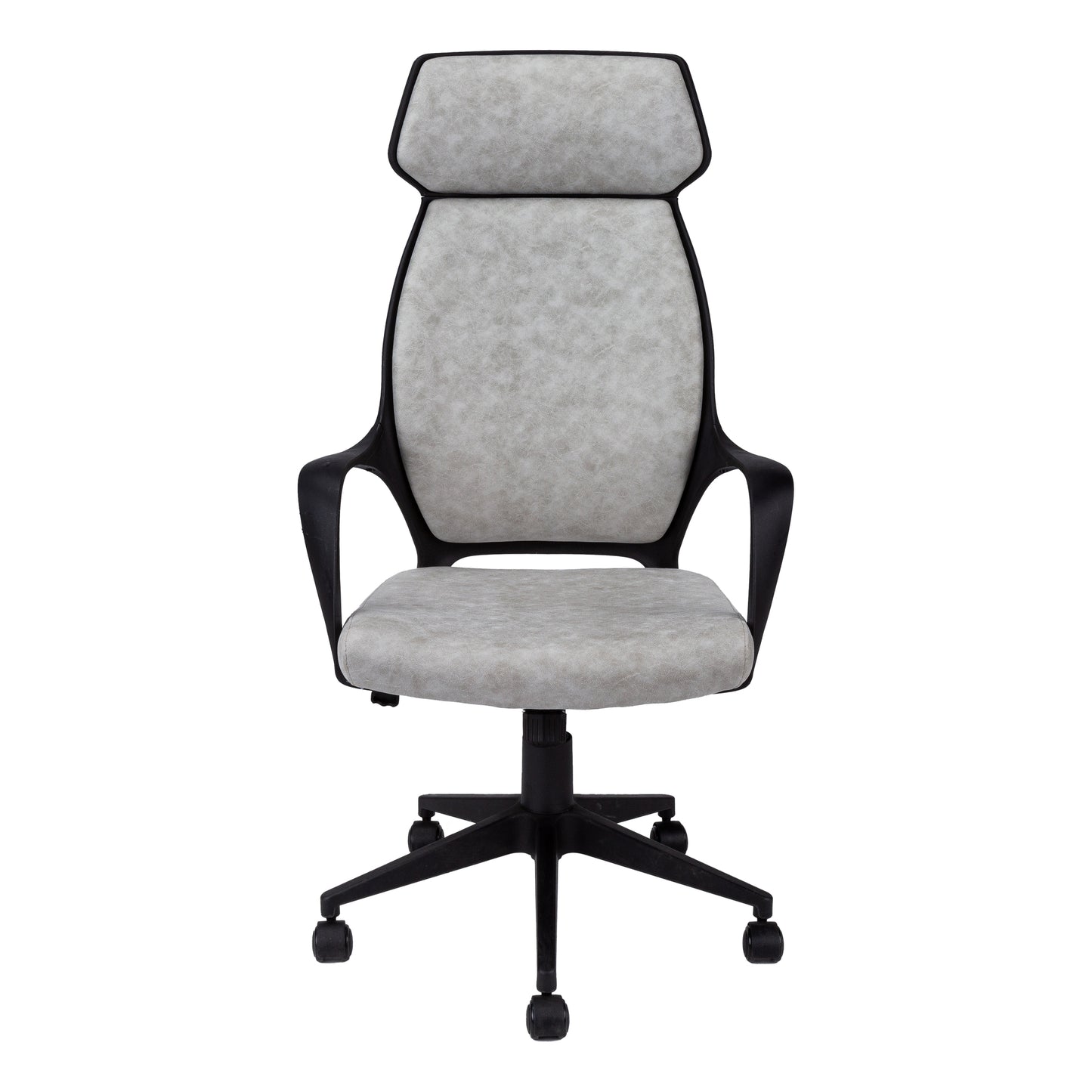 Black Microfiber Seat Swivel Adjustable Executive Chair Fabric Back Plastic Frame