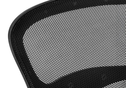 Black Polyester Seat Swivel Adjustable Task Chair Mesh Back Plastic Frame