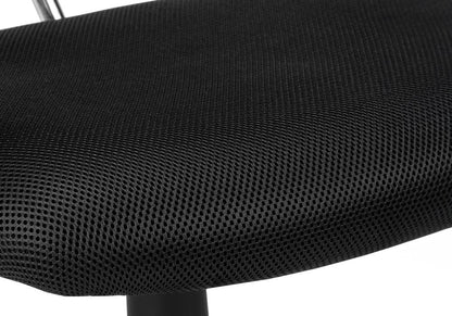 Black Polyester Seat Swivel Adjustable Task Chair Mesh Back Plastic Frame