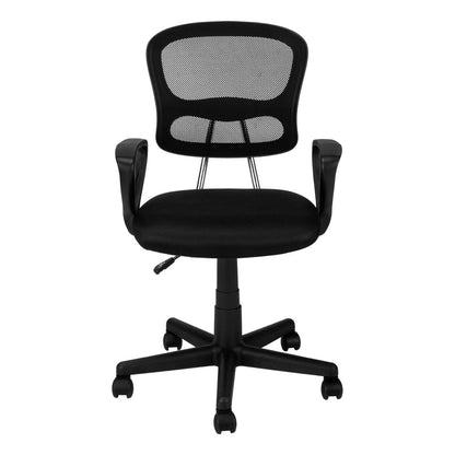 Gray White and Black Adjustable Height Swivel Rolling Office Chair