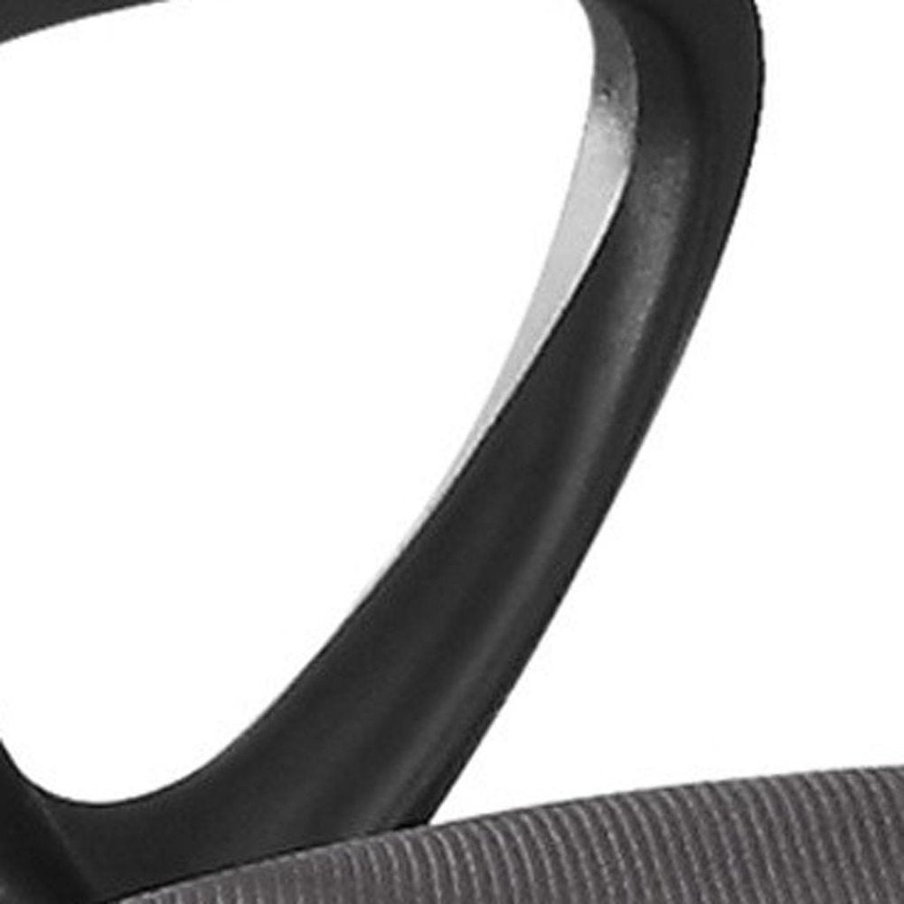 Black Polyester Seat Swivel Adjustable Task Chair Mesh Back Plastic Frame