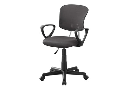 Black Polyester Seat Swivel Adjustable Task Chair Mesh Back Plastic Frame