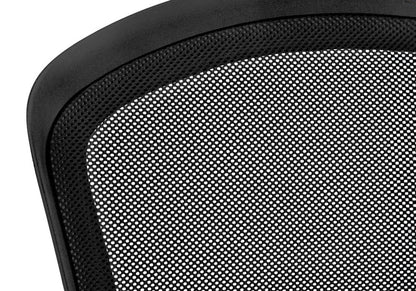 Black Polyester Seat Swivel Adjustable Task Chair Mesh Back Plastic Frame
