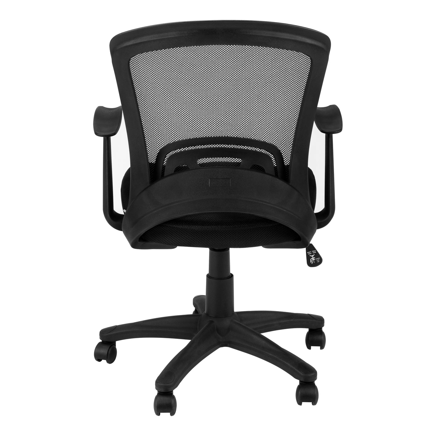 Black Polyester Seat Swivel Adjustable Task Chair Mesh Back Plastic Frame