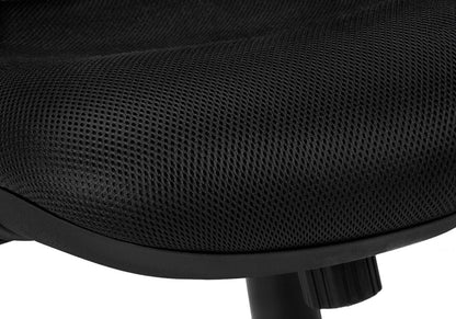 Black and Silver Adjustable Height Swivel Rolling Office Chair