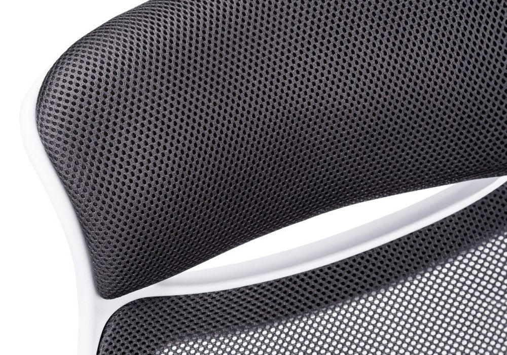 Gray Black and Silver Adjustable Height Swivel Rolling Executive Office Chair