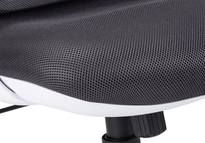 Gray Black and Silver Adjustable Height Swivel Rolling Executive Office Chair