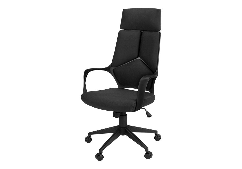 Gray and White Adjustable Height Swivel Rolling Executive Office Chair